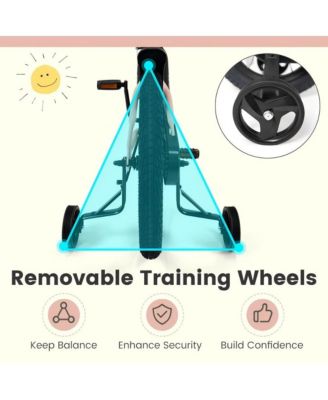 Kids Adjustable Training Bicycle with Dual Brakes and All Terrain Tires