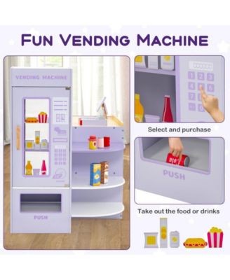 Kids Wooden Supermarket Play Set with Checkout Counter