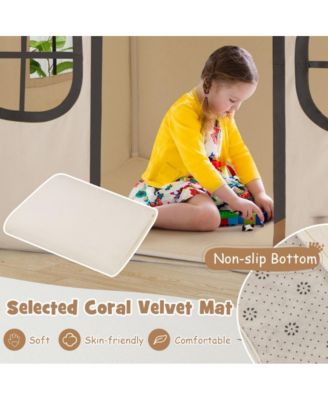 Kids Play Tent Large Playhouse with Door Curtain and Star Lights