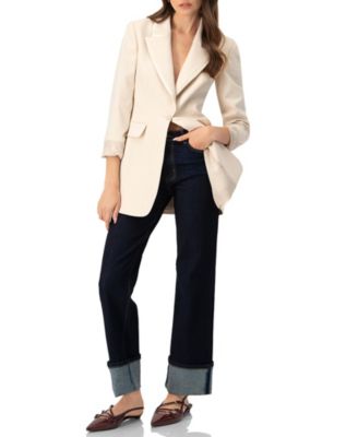 Women's Tailored Blazer With Satin Lapel