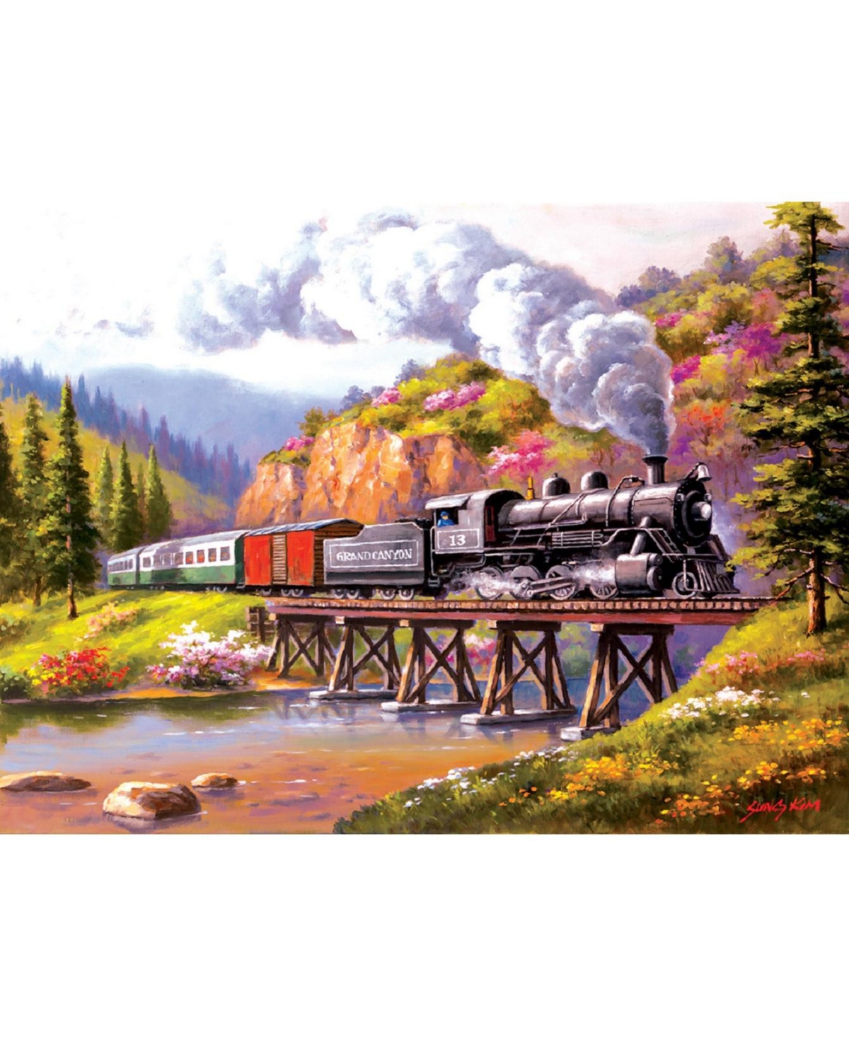 SunsOut Grand Canyon Express 1000 piece Jigsaw Puzzle for Adults