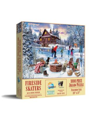 Fireside Skaters 1000 piece Jigsaw Puzzle for Adults Christmas