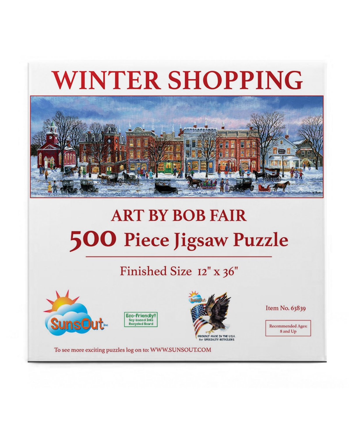 SunsOut Winter Shopping 500 piece Jigsaw Puzzle for Adults