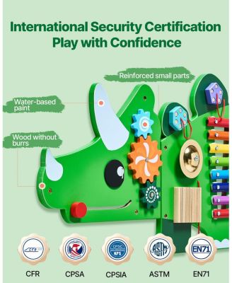 Montessori Wall Activity Board for Kids with Sensory Learning Games