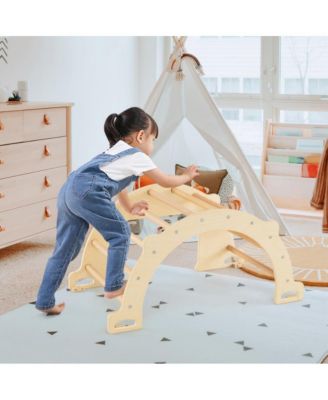 Kids Montessori Climbing Arch and Sensory Activity Table with Multi Skill Play Features