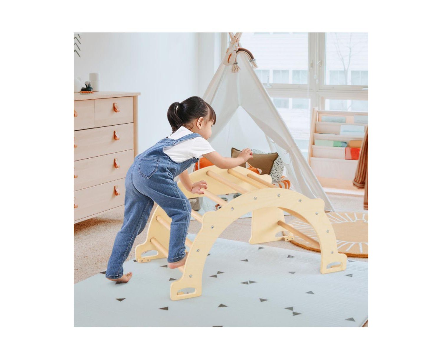 Montessori Climbing Arch and Sensory Activity Table