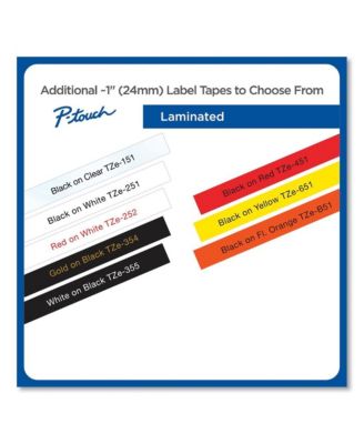 TZE151 TZe 0.94 in. x 26.2 ft. Standard Adhesive Laminated Labeling Tape - Black on Clear