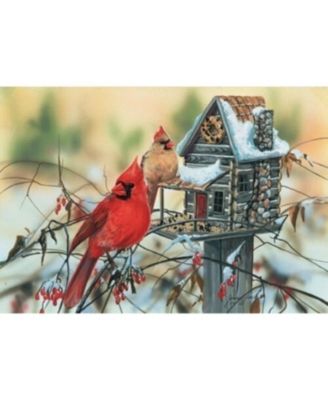 Cardinal's Rustic Retreat 500 piece Jigsaw Puzzle for Adults