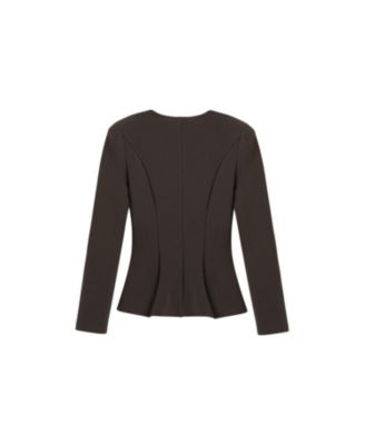 Women's Zip-Front Structured Top