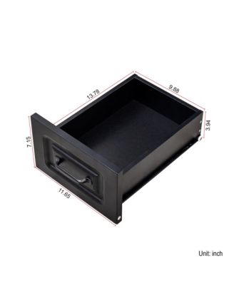  L-Shaped Computer Desk with Drawers and Hutch