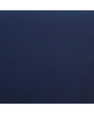 Set of 2 Modern Counter Stools, 28", Dark Blue with Iron Frame and Soft Cushion