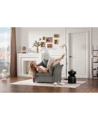 Modern Style Chenille Oversized Armchair Accent Chair Single Sofa Lounge Chair for Living Room, Bedroom