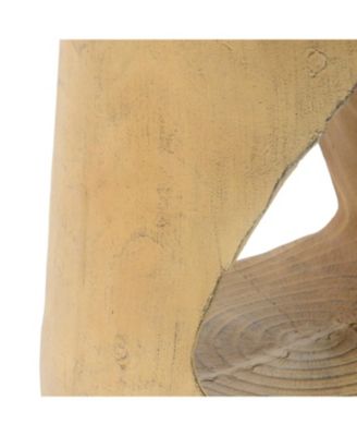 Hollow Side Table, Wood-like texture, Natural Color
