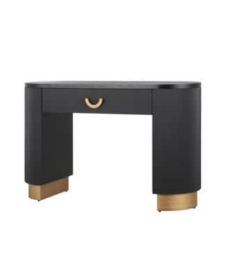 Ribbed Console Table with Drawer