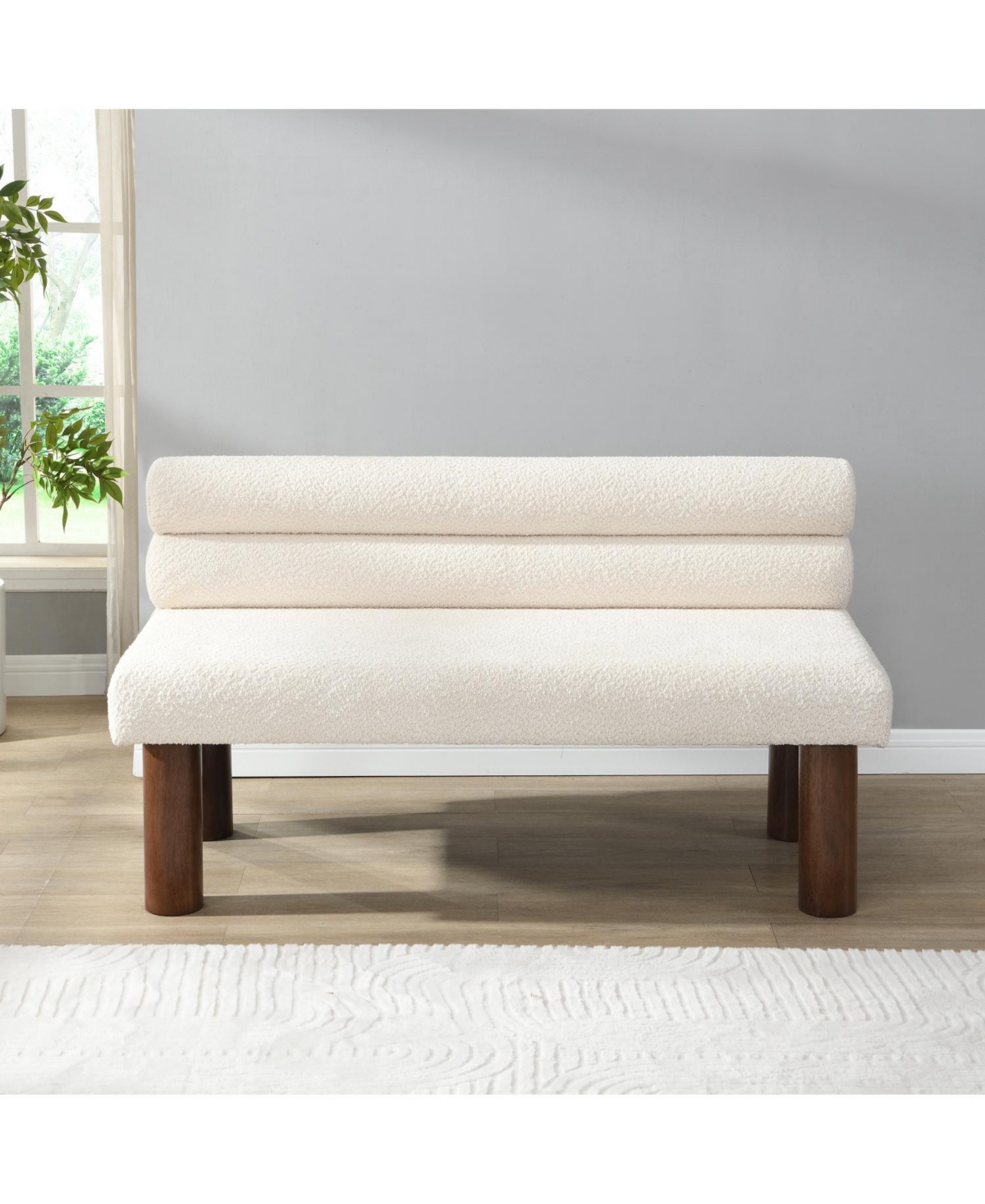 Streamdale Furniture Boucle Ottoman Bench