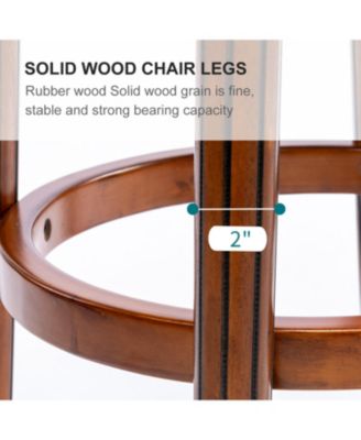 Cow Leather Swivel Bar Stool - 26" - Brown