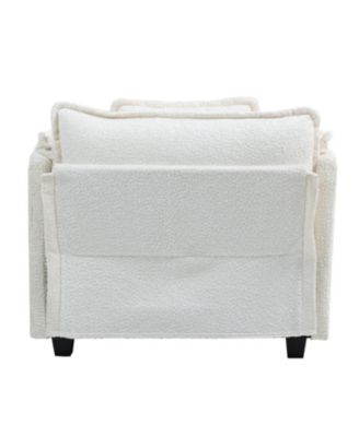 Oversized Boucle Sofa Bed with Ottoman