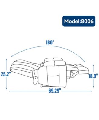 Blue Power Lift Recliner Massage Chair