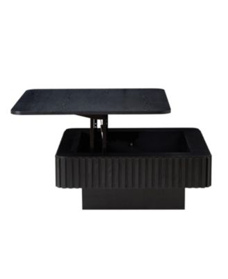 Streamdale Modern Lift Top Coffee Table with Hidden Storage - Black