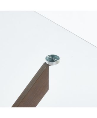 Modern Glass Top Dining Table