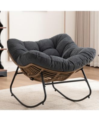 Chenille Rocking Accent Chair