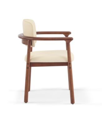 2-Pack Dining Chairs, Rubber Wood, PU Foam Seat