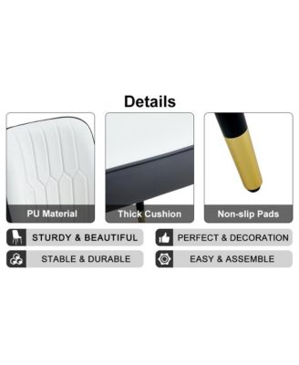 Modern Dual Tone PU Leather Dining Chairs