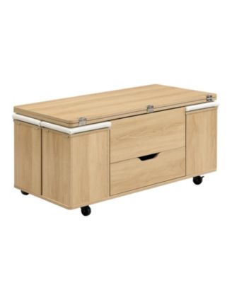 + 5-Piece + Wood + Lift-Top with Storage & Casters + Coffee Table Set