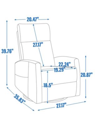 + 1 Pc. + Fabric + Heat Massage, Swivel + Rocker Recliner Chair