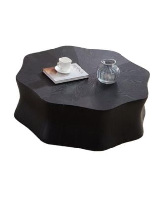 Streamdale Black Petal Coffee Table - Birch Veneer, Brushed Sides