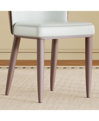 Modern Dining Chairs, Carbon Steel Legs (Set of 2)