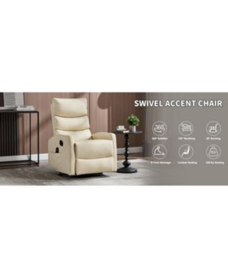 Streamdale Heat Massage Rocker Swivel Recliner Chair