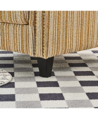 Streamdale Yellow Striped Accent Chair with Nailhead Trim