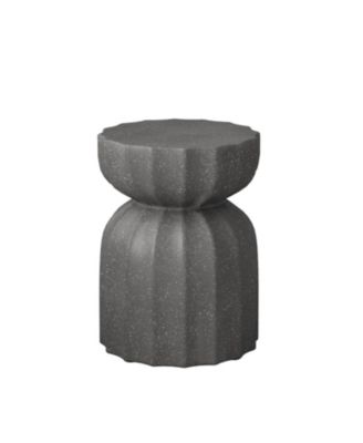 13" Modern Waterproof Coffee/Side Table Set, MgO Cement, Indoor/Outdoor, Grey, 2PC