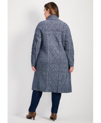 Women's Paris Longline Cable Cardi