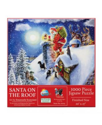Santa on the Roof 1000 piece Jigsaw Puzzle for Adults Christmas