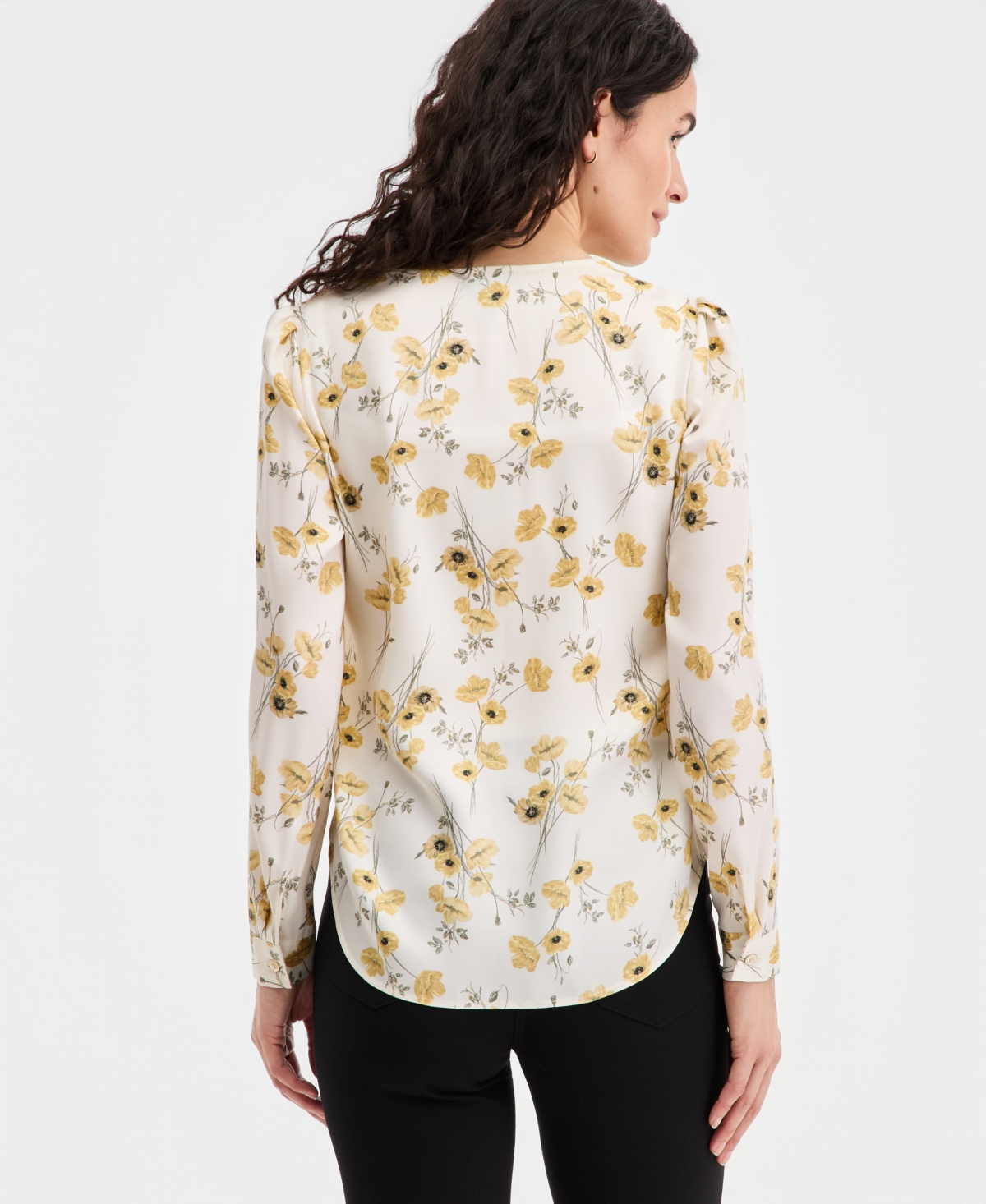 Jones New York Women's V-Neck Half-Placket Top