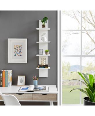 Arica Utility Column 4-Tier Spine Wall Shelves