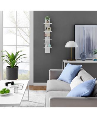 Arica Utility Column 4-Tier Spine Wall Shelves