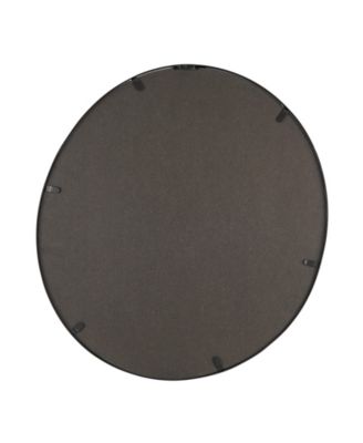 Sonya 25.5-inch Contemporary Continuous Circles Wall Mirror with Black Iron Accents