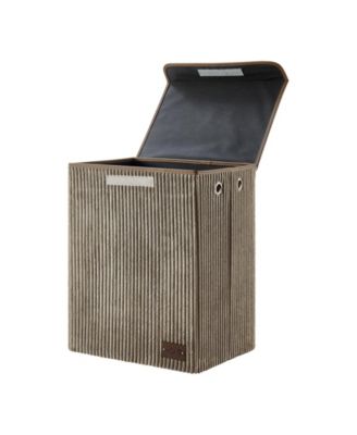 Collapsible Corduroy Laundry Hamper Storage