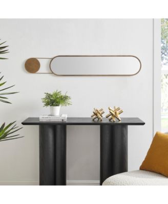 Antique Brass Oval Wall Mirror - Horizontal or Vertical Wall Mount