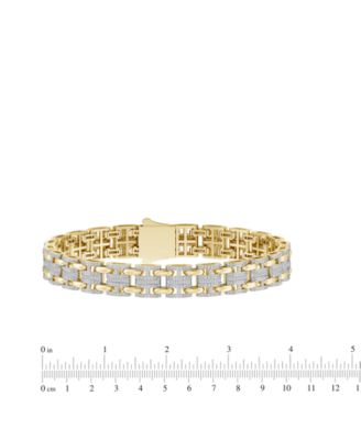 Men's Diamond Bracelet (2 ct. t.w.) in 10k Yellow Gold