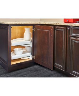 39" Lazy Susan Half-Moon Polymer Two-Tier Blind Cabinet 6882-39-11-570
