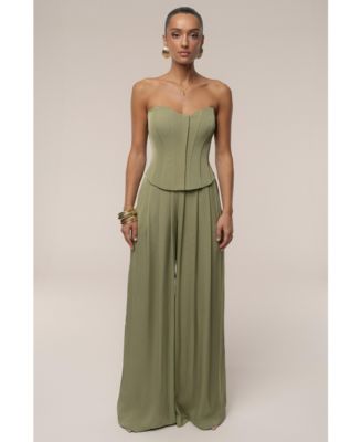 Women's Clara Wide Leg Pleated Trousers