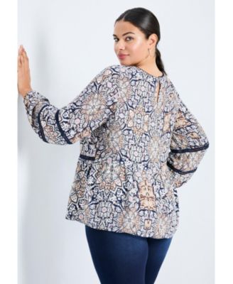 Women's Plus Size Bridget Lace Detail Blouse Tops