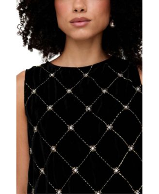 Women's Chiva Beaded Velvet Top