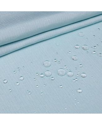 Slub Texture Shower Curtain with Snap-In Liner, and Sheer Window, 71"X74"