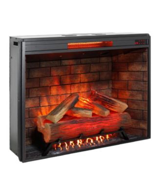 33 inch Infrared Electric Fireplace with Removable Trim kit Insert, Touch Panel Home Decor Heater, Smokeless Firebox With Fire Crackling Sound
