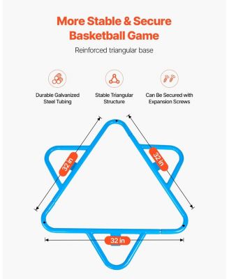 Kids Basketball Hoop, Adjustable Multi-Hoop Basketball Stand with 3 Balls for Indoor and Outdoor Play